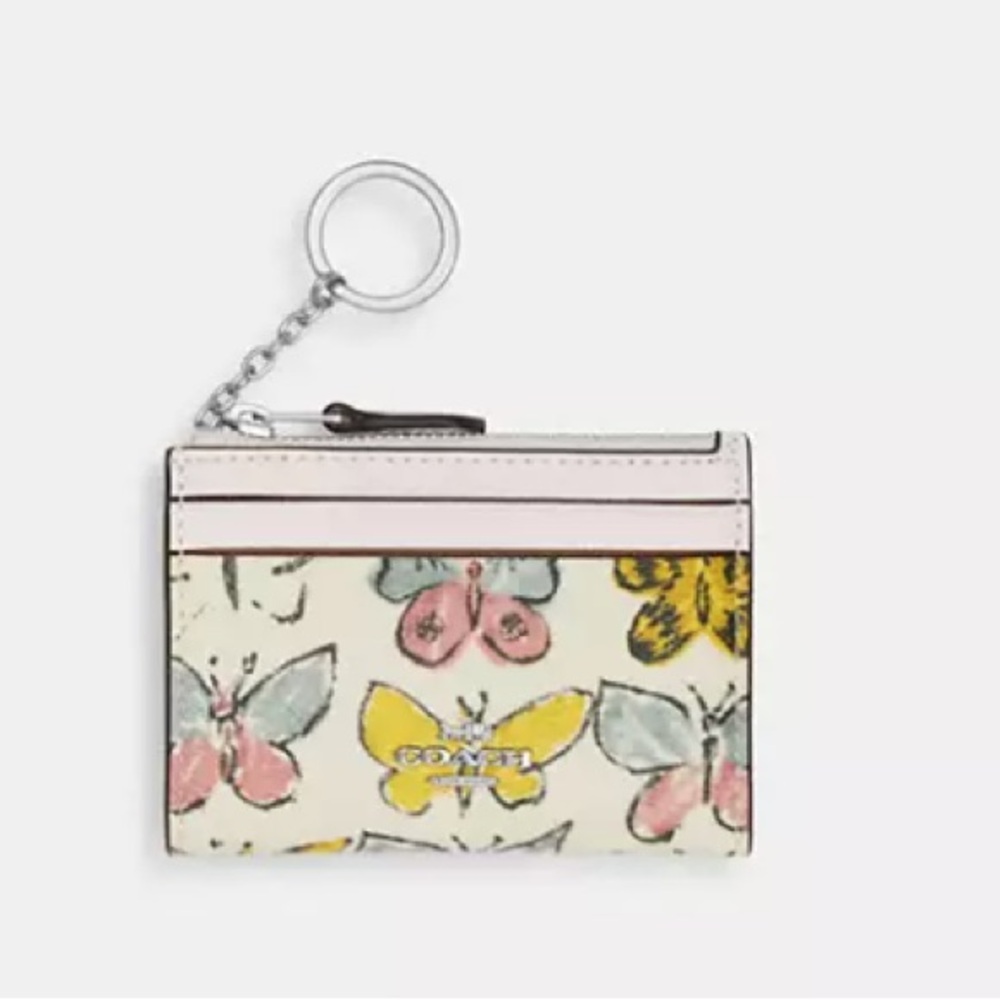 Coach Mini Skinny ID Case With Butterfly Print